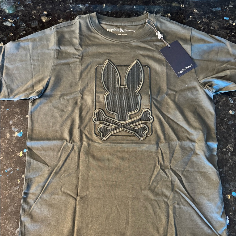 Psycho Bunny Gray Graphic T-Shirt Boys Size M
